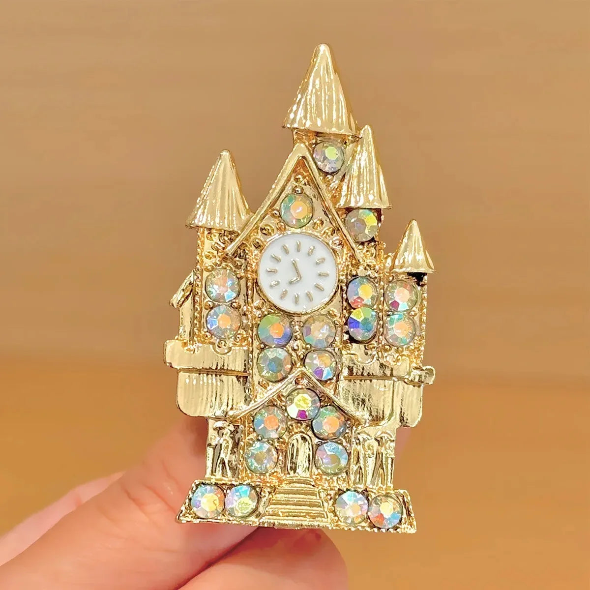 New Design Magic Castle Rhinestone Brooch Crystal Lapel Pin For Women Men Fashion Jewelry Accessories Gift