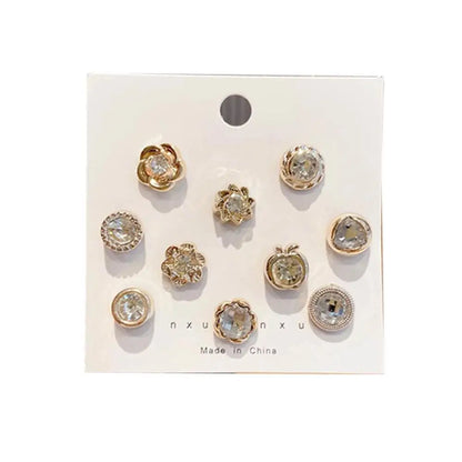 10pcs Trendy Collar Needle Buckle Fixed Pin Brooch Jewelry For Women Brooch Fashion No Punching Magnetic Buckles For Shirts