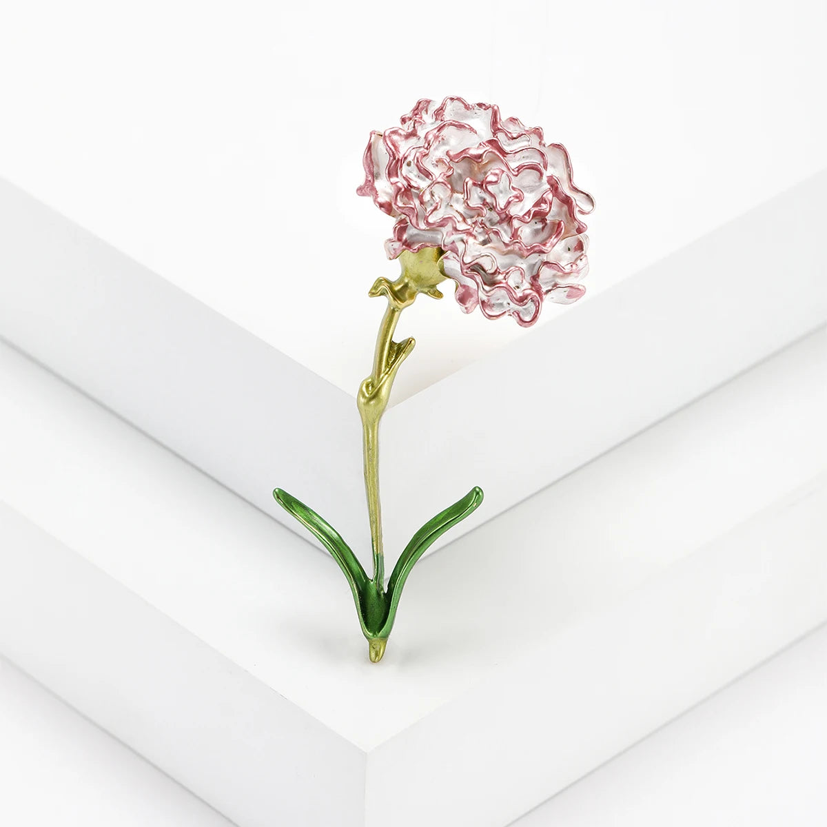 Luxury Pearl Enamel Flower Brooches for Women 4-color Botanical Pins Elegant Casual Accessories Perfect Gifts