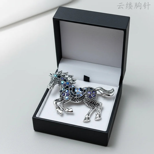 High-End Horse Year Brooch Cute Fun Steed Collar Pin Chinese Style Light Luxury Creative Accessory