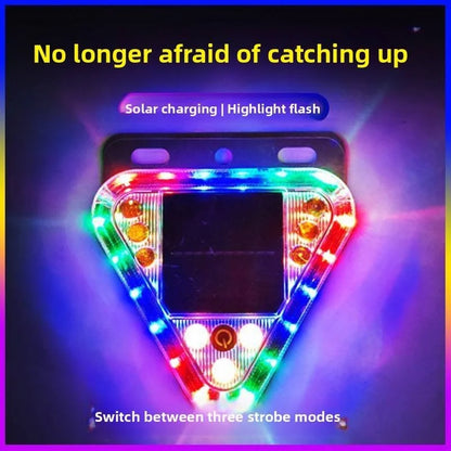 Solar Strobe Warning Light Anti-Collision Flashing Light Truck Night Display Wide for Cars Motorcycles Anti-Rear Collision Stop