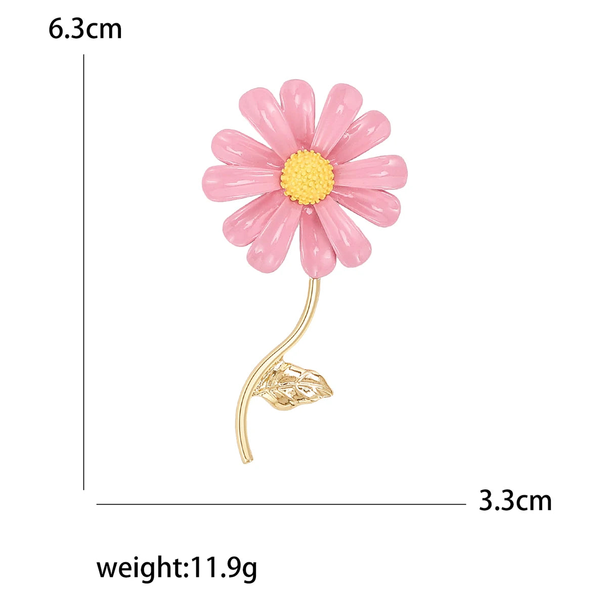 Enamel Sunflower Brooches for Women Unisex Pearl Flower Botanical Pins Banquet Party Backpack Gifts Jewelry Accessories