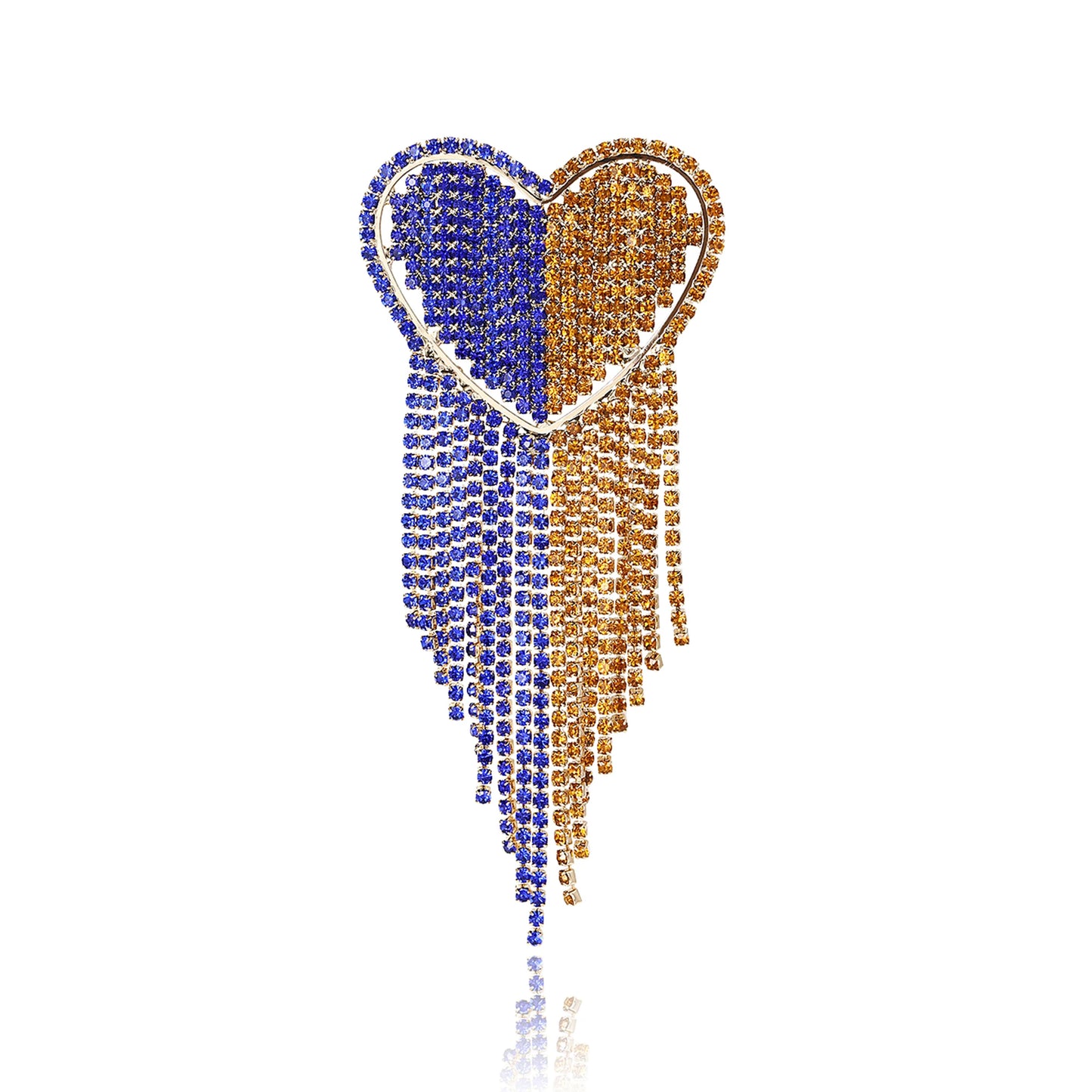 Beaut&Berry Ear of Wheat Brooches for Women Rhinestone Blue and Yellow Plant Pins 5-Color Unisex Casual Accessories Gifts