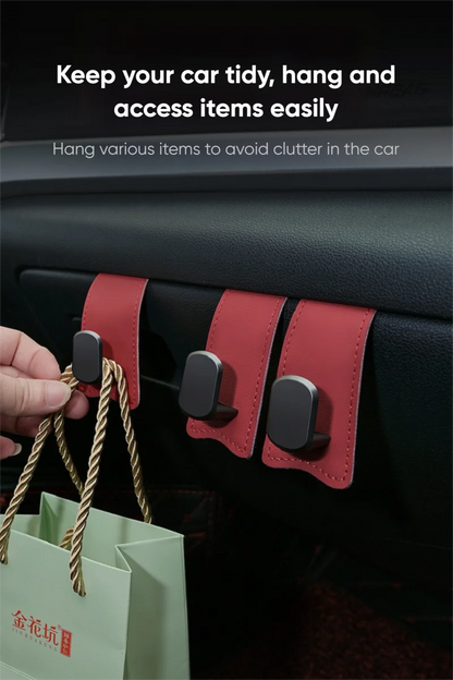 RazorRide Universal Car Passenger Glove Box Hooks Aluminum Alloy Hanging Hook Purse Bag Hat Hanger Holder Auto Interior Storage