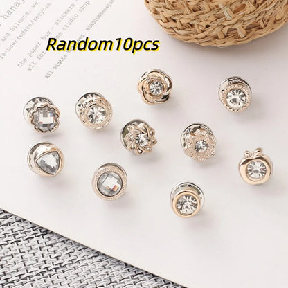 Multi-Pack Mixed Style Anti-exposure Brooch Set, Exquisite Versatile Style, Suitable for Clothing Fixing / Neckline Security / D