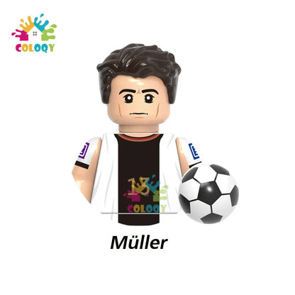 Kids Toys World Famous Football Stars Building Blocks Sport Player Mini Action Figures Golden Cup Toys For Boys Birthdays Gifts
