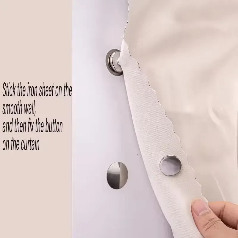 4Pairs Curtain Magnets Closure with Self-Adhesive Patch Keep Curtain Closed Bathroom Bedroom Magnetic Light-Blocking Buckle