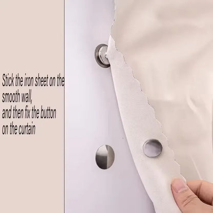 4Pairs Curtain Magnets Closure with Self-Adhesive Patch Keep Curtain Closed Bathroom Bedroom Magnetic Light-Blocking Buckle