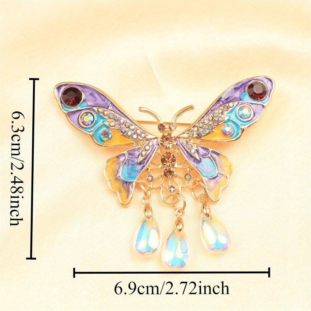 Vintage Baroque Luxury Chinese Style Tassel Butterfly DesignMen'sWomen'sBroochPins, JewelryAccessories, WeddingHolidayPartyGifts