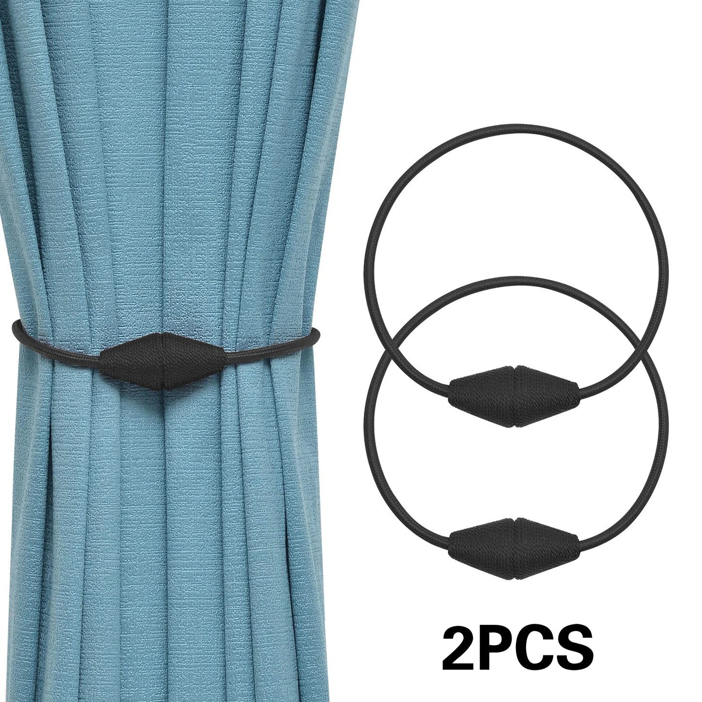 2pcs European style conical shaped strong magnetic curtain tiebacks for thin or heavy curtains, suitable for home, living room