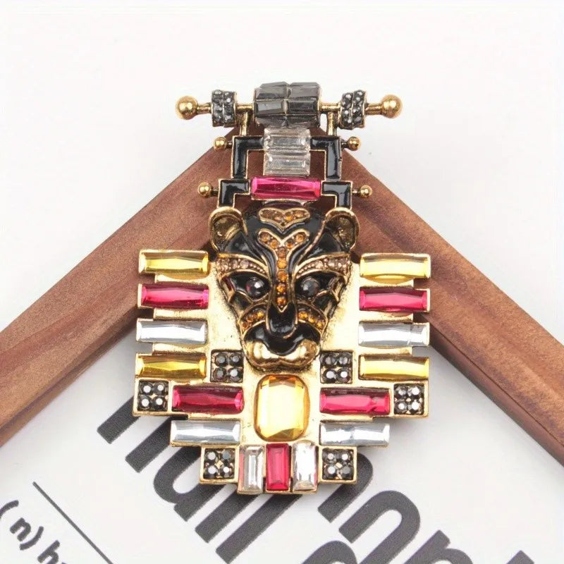 Baroque-style Luxury Vintage Heavy-Duty Lion Animal Design Brooches for Men and Women, Jewelry and Fashion Accessories