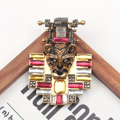 Baroque-style Luxury Vintage Heavy-Duty Lion Animal Design Brooches for Men and Women, Jewelry and Fashion Accessories