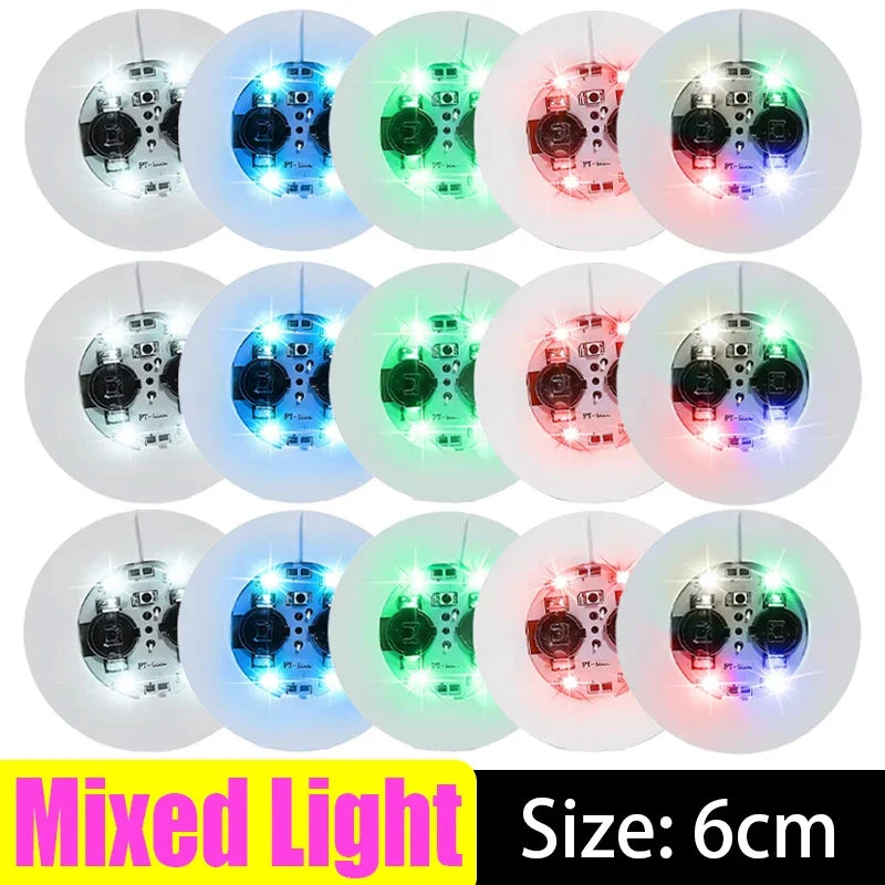 50/1x LED Coaster Sticker Luminous Drinking Glass Cup Pads Lamp Colorful Glowing Wine Bottle Mats Cushion Bars Party Decor Light