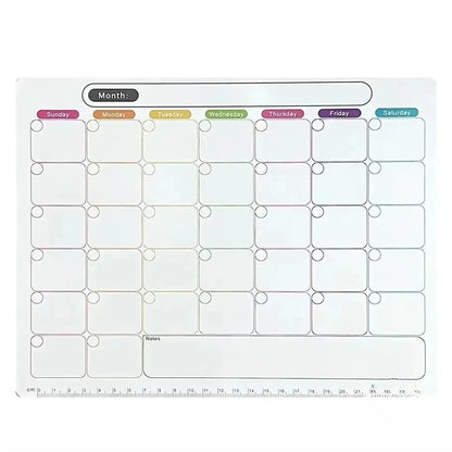 A Refrigerator Magnet ,Monthly And Weekly Planner, Magnetic Calendar Sticker, Soft Note Message Board