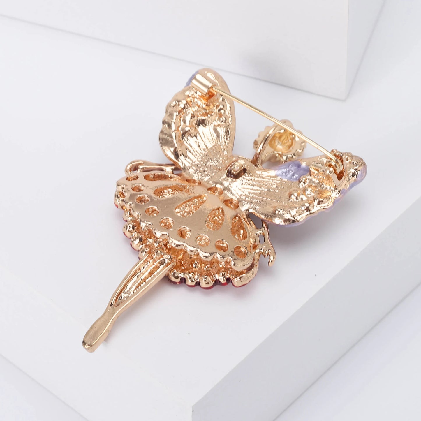 Rhinestone Ballerina Brooches for Women Acrylic Elf Pins Pearl Girls Accessories Office Party Friend Gifts