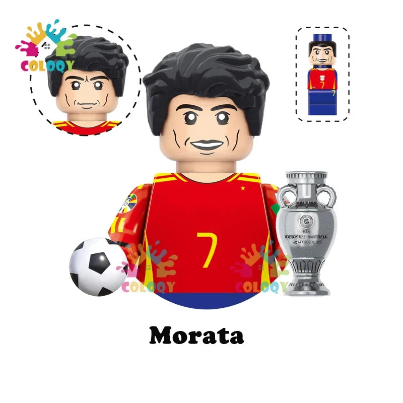 Kids Toys Football Stars Building Blocks Sport Player Mini Action Figures Toys For Boys Christmas Gifts