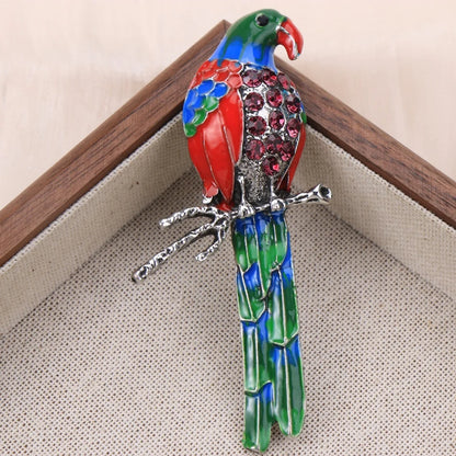 Baroque Luxury Parrot Design Brooch for Men and Women, Jewelry, Fashion Accessories, Couple's Gift, Holiday Party Gift