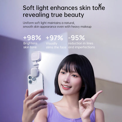 Portable Clip On Mini LED Selfie Fill Light Dimmable Beauty Lamp For Phone Shooting Night Photography Pocket Moonlight Light
