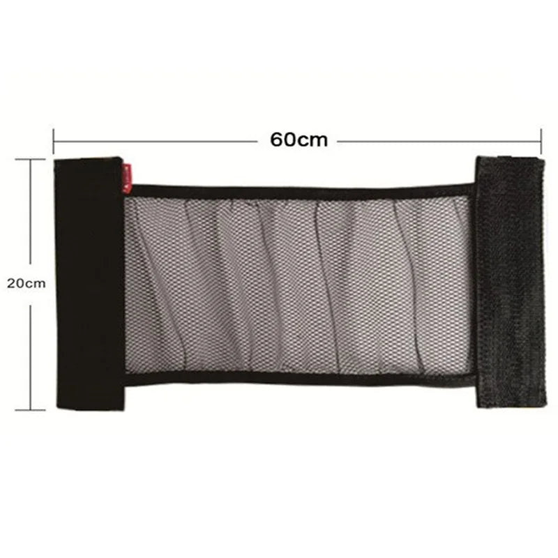 Car Back Rear Trunk Elastic Mesh Fixed Straps Car Interior Organizer Extinguisher Storage Net Seat Back Fixing Bag Car Accessory