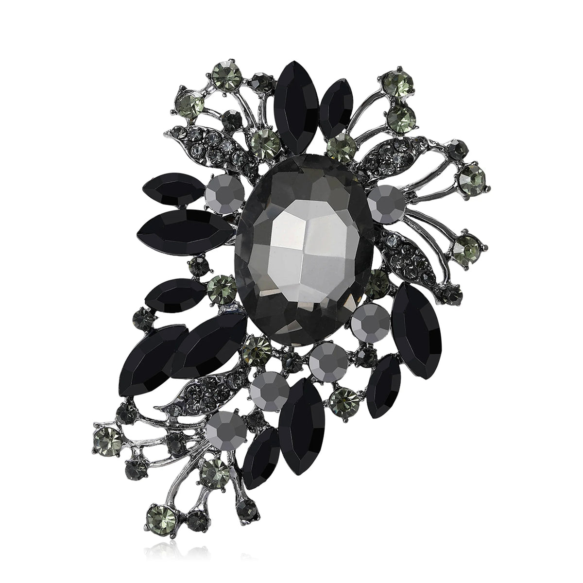 Beaut&Berry Luxury Crystal Glass Brooches for Women Rhinestone Flower Pins Friends Party Gifts Banquet Jewellery Accessories