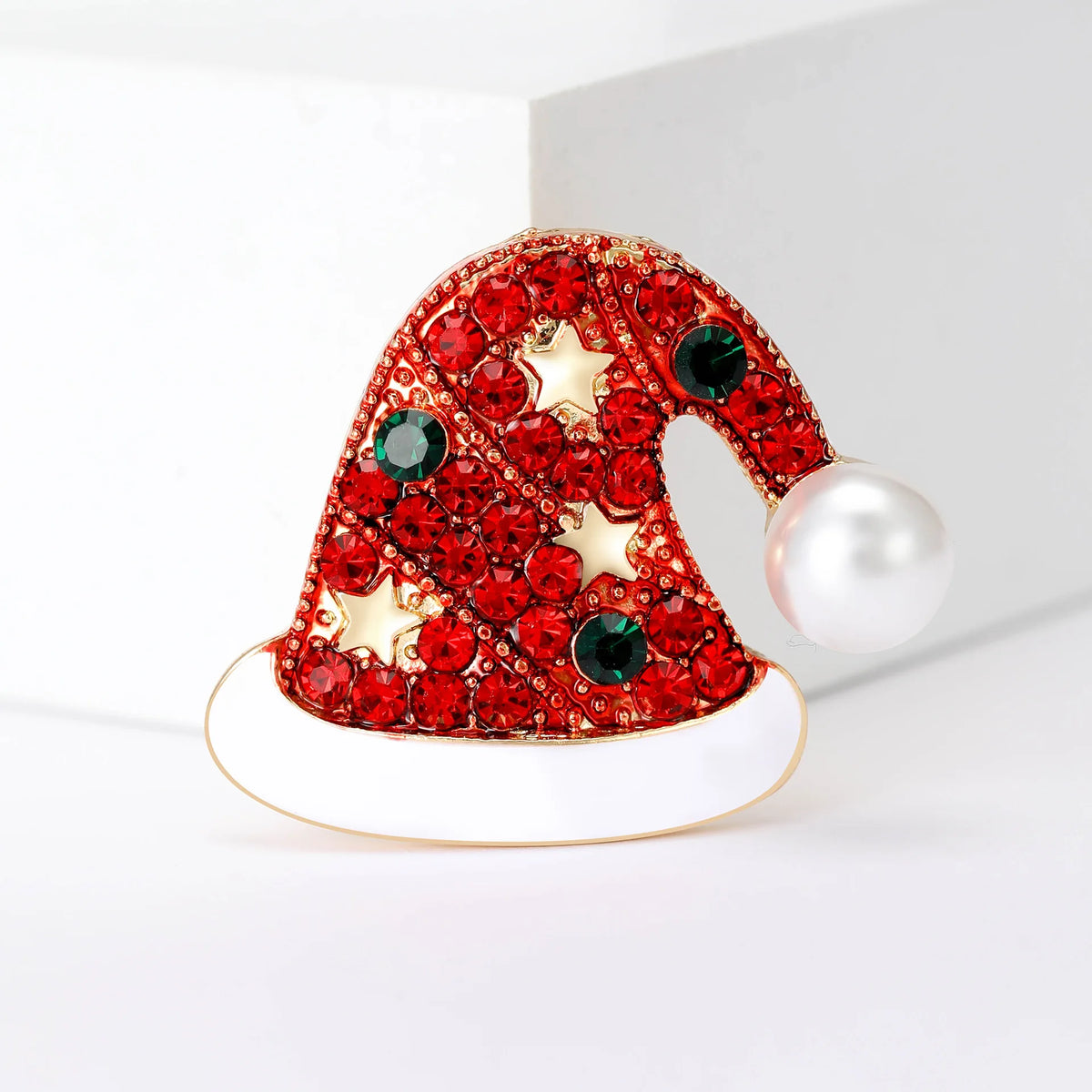 Green Rhinestone Christmas Tree Brooches Pins For Women Man Unisex Crystal Jewelry Gifts Clothes Accessories