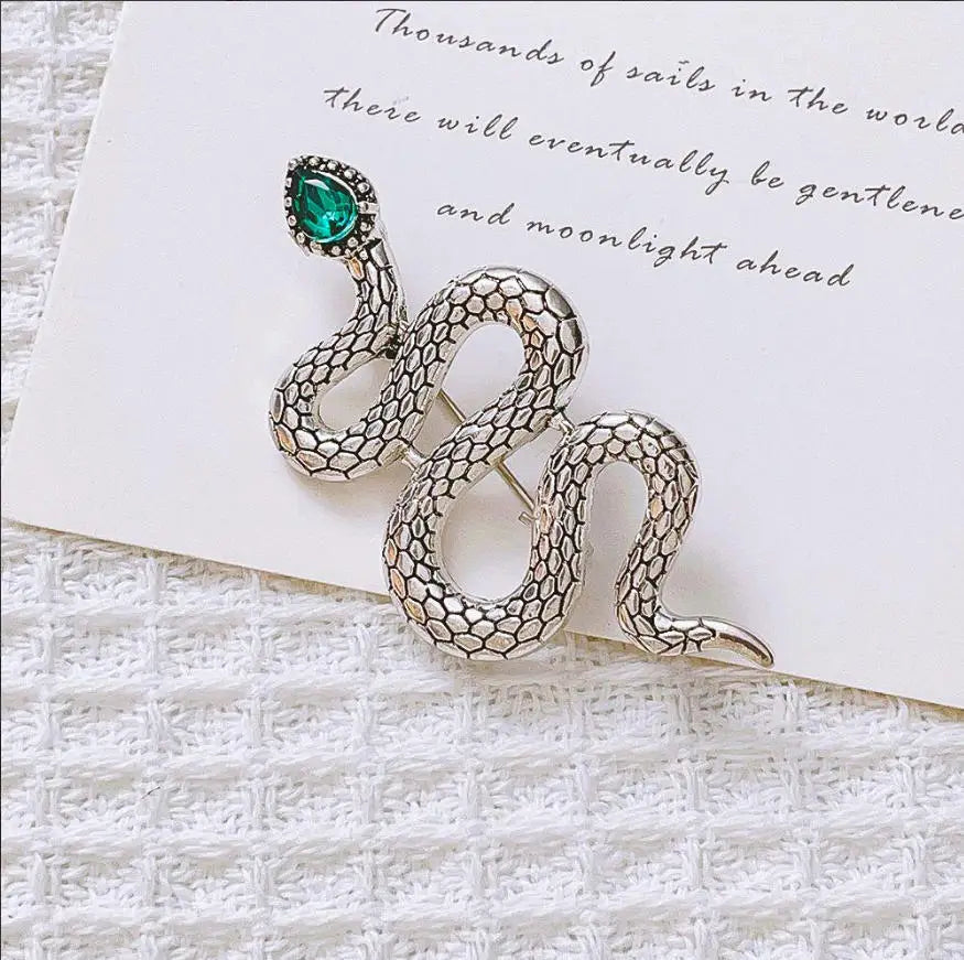 Clearance Price Snake Shape Brooches for Women Men Rhinestone Crystal Lapel Pin Clearance Sale