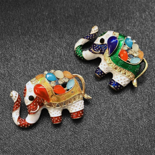 Exquisite and Elegant Elephant Animal Design Men's and Women's Brooch Pins，JewelryAccessories，Wedding Holiday Party Couple Gifts