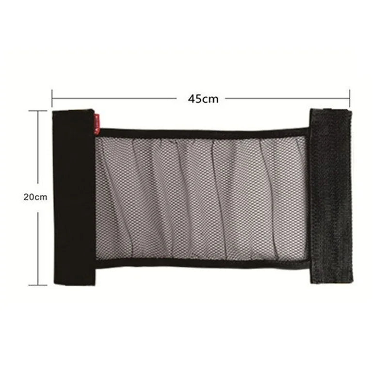 Car Back Rear Trunk Elastic Mesh Fixed Straps Car Interior Organizer Extinguisher Storage Net Seat Back Fixing Bag Car Accessory