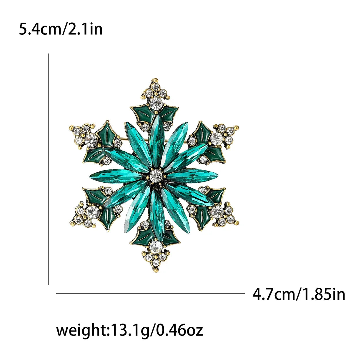 Christmas Rhinestone Snowflake Brooch for Women Unisex Pearl Ice Crystal Pin Event Party Backpack Decoration Clothes Accessories