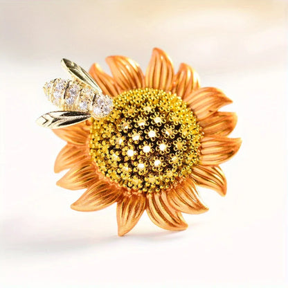 SHMIK High-end Women Girls Fashion Elegant Crystal Daisy Brooch Badges Fashion Exquistie Lady Wedding Party Pin Jewelry Buckles
