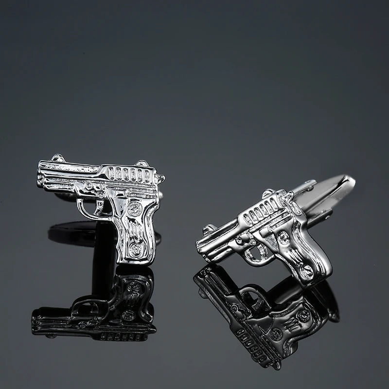 High quality men's French shirt cufflinks brand new fashion poker cufflinks dice pistol dice car logo buttons