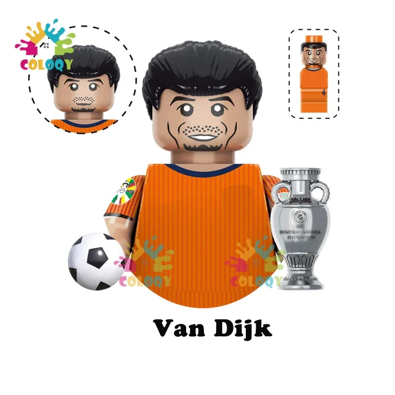 Kids Toys Football Stars Building Blocks Sport Player Mini Action Figures Toys For Boys Christmas Gifts
