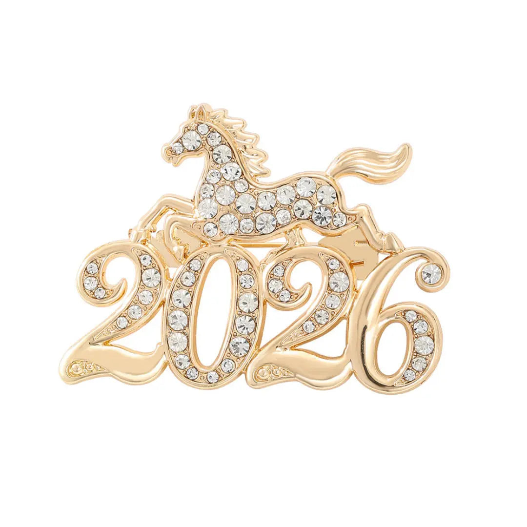 SKEDS Zodiac Horse Year Series Brooch High-End Luxury Chinese Style 2026 Birth Year Accessory Exquisite Animal Pin Gift