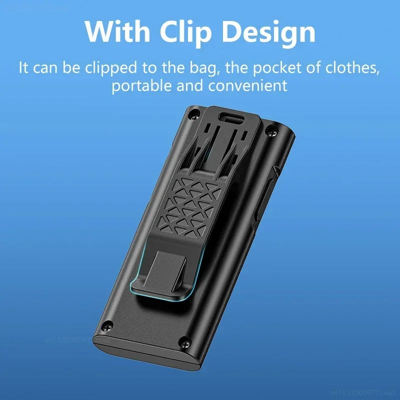 Mijia SMILING SHARK TIP065 Rechargeable Worklight COB Floodlight Pocket Flashlight with Clip Design Outdoor Camping Lamp Tools