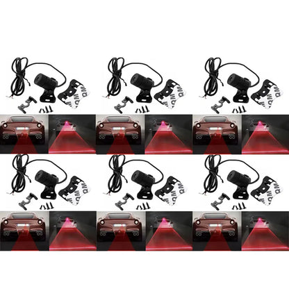 1-6Set Car Auto LED Laser Fog Light Vehicle Anti-Collision Taillight Brake Warning Lamp Anti-Collision Car End Rear Tail Fog
