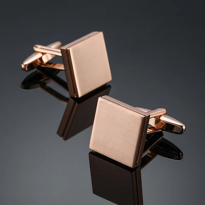 High end men's French shirt cufflinks Classic Square laser lattice wire drawing cuffs buttons business suit accessories jewelry