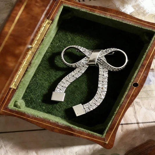 Baroque Luxury Beautiful Bow Design Brooch for Men and Women, Jewelry Accessories, Wedding Holiday Party Couple's Surprise Gift