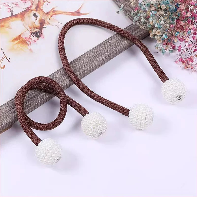Curtain magnet buckle without punching creative versatile rope ties decoration modern simple straps 2pcs