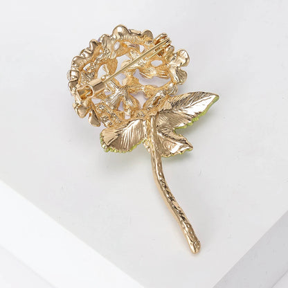 Beaut&Berry Luxury Enamel Flower Brooches for Women Unisex Plant Pins Multi-color Available Casual Party Accessories Gifts