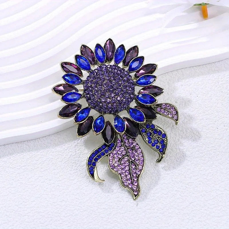 SHMIK High-end Women Girls Fashion Elegant Crystal Daisy Brooch Badges Fashion Exquistie Lady Wedding Party Pin Jewelry Buckles
