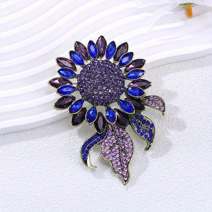 SHMIK High-end Women Girls Fashion Elegant Crystal Daisy Brooch Badges Fashion Exquistie Lady Wedding Party Pin Jewelry Buckles