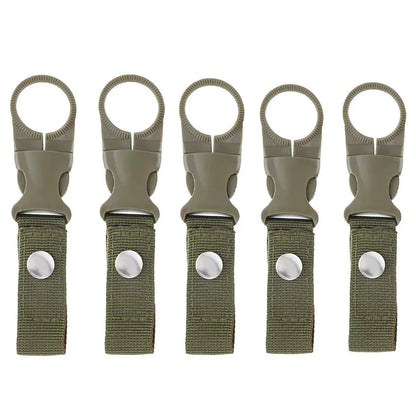 Webbing Water Bottle Holder Climbing Carabiner Belt Backpack Hanger Hooks Clip Multifunction Water Bottle Nylon Buckle Hook Clip