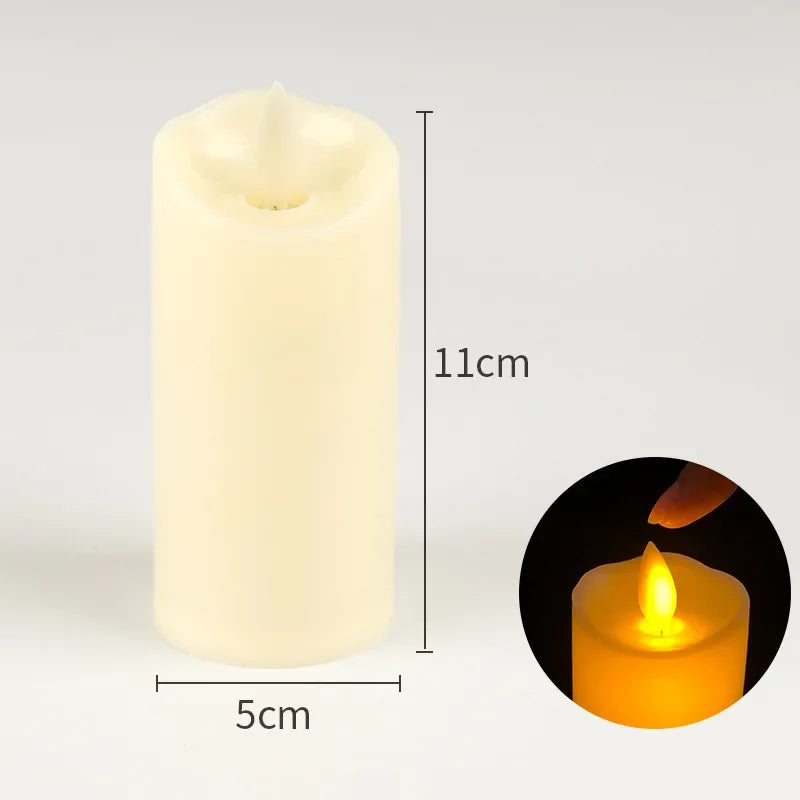 Wholesale LED Flameless Candles Flickering Light for Christmas Wedding Birthday Party Decor, 1–10PCS Battery Operated Candle