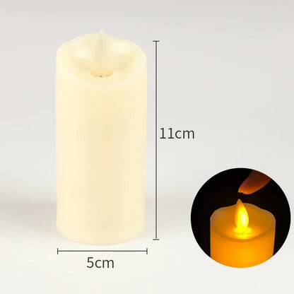 Wholesale LED Flameless Candles Flickering Light for Christmas Wedding Birthday Party Decor, 1–10PCS Battery Operated Candle