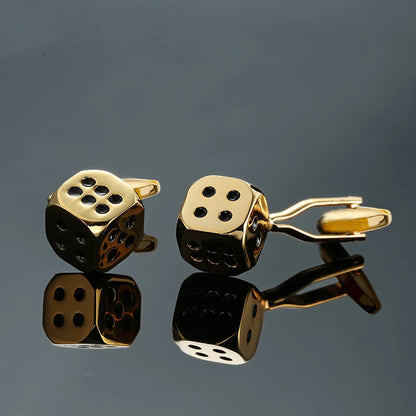 High quality men's French shirt cufflinks brand new fashion poker cufflinks dice pistol dice car logo buttons