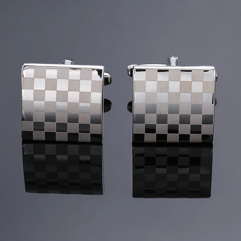 High quality men's French shirt cufflinks brand new fashion laser metal Chinese knot cufflinks manufacturer wholesale
