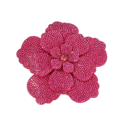 Three-dimensional Rhinestone Camellia Rose Brooch for Women's Fashion Pin High-end Luxury Jewelry Accessories Party Gift Corsage