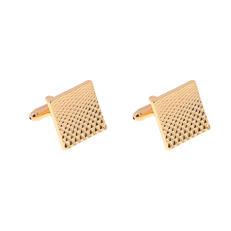 Luxury Quality Men's Cufflinks Classic Geometric Square Metal Sleeve Nails Fashion Cuff Buttons for Clothes Man Wedding Jewelry