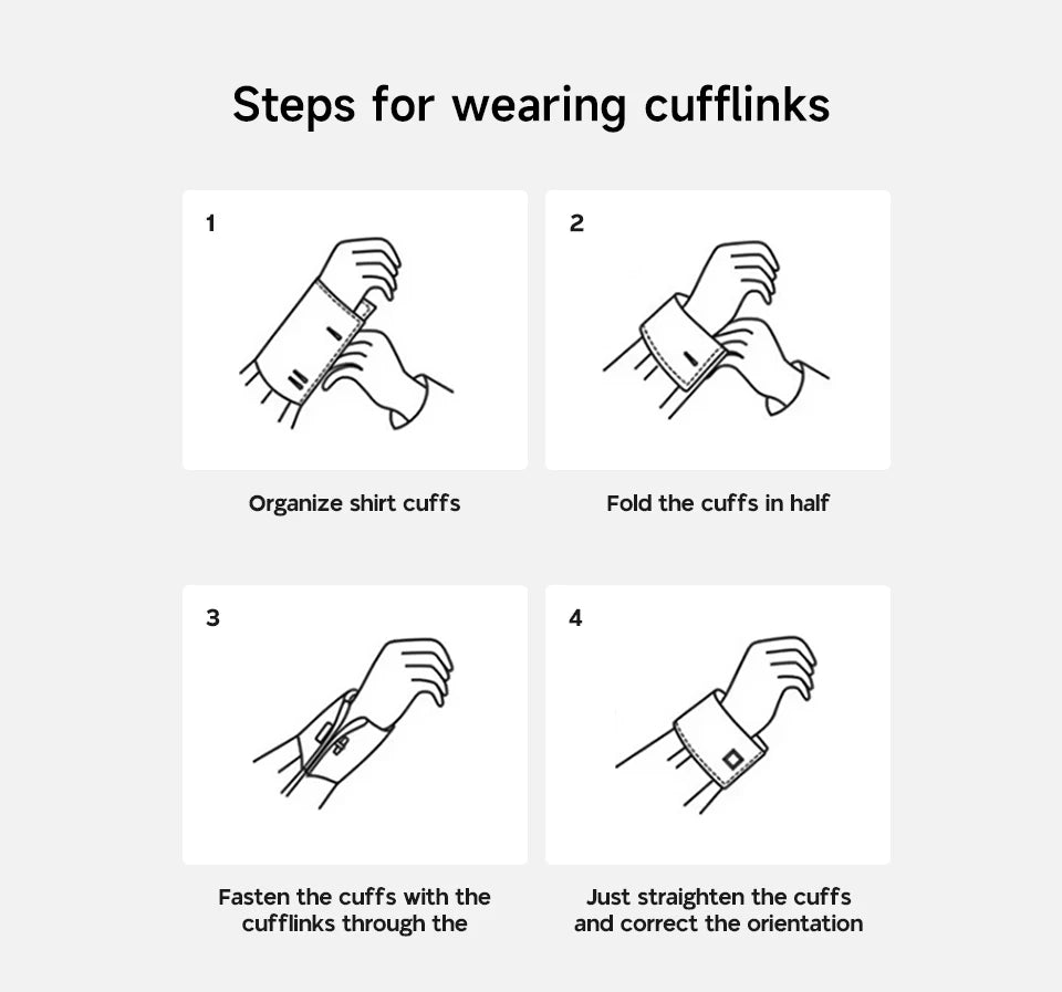 4 Pairs Cufflinks Set CuffLinks For Mens Wedding Souvenirs Groomsmen Gift Man Shirt Cufflink With Box Luxury Jewelry Tie Clips