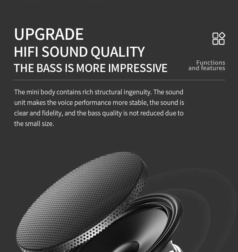 2025 Wireless speaker Bluetooth portable outdoor audio stereo support phone subwoofer MINI portable high quality home speaker
